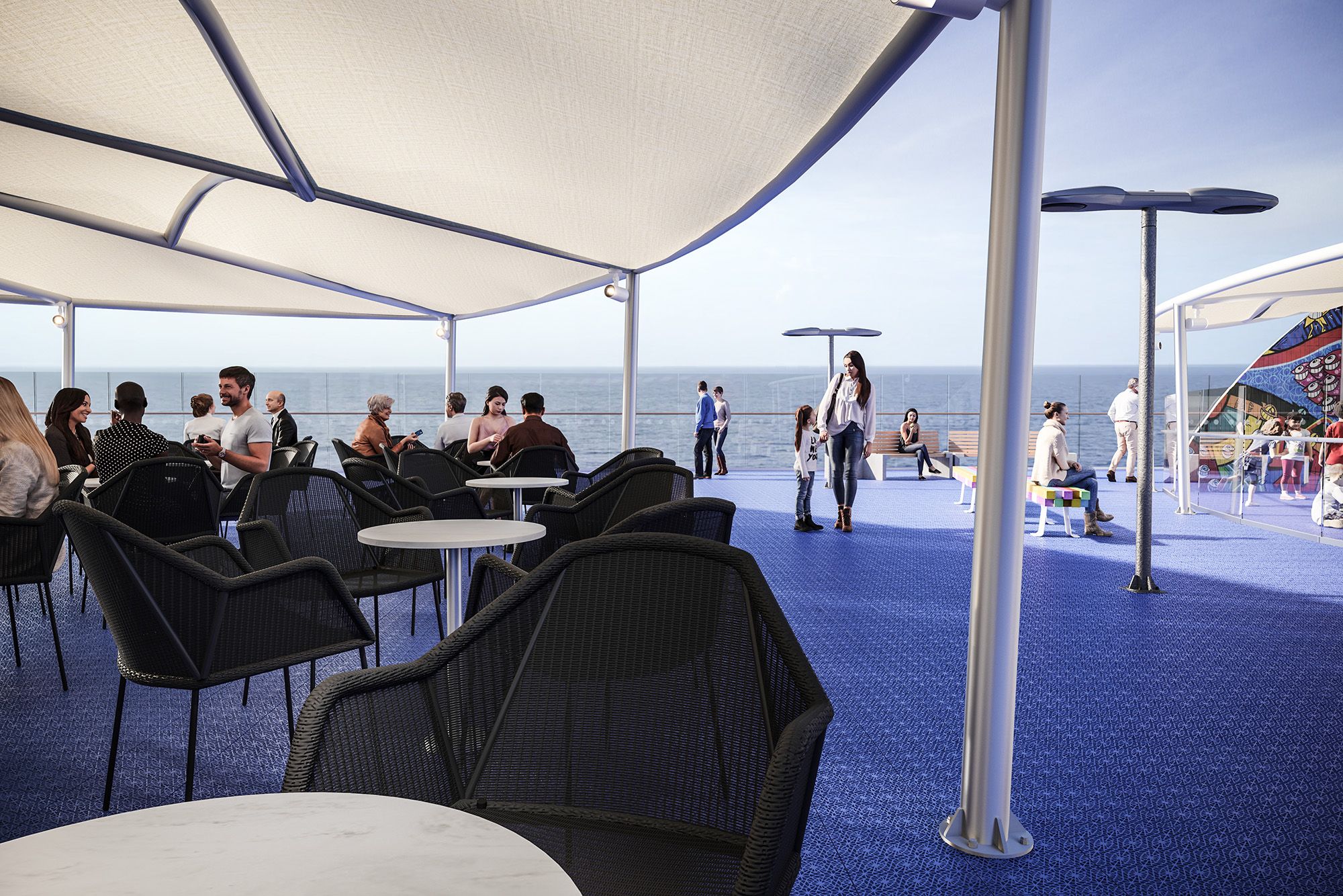 sundeck on board the Galicia ship