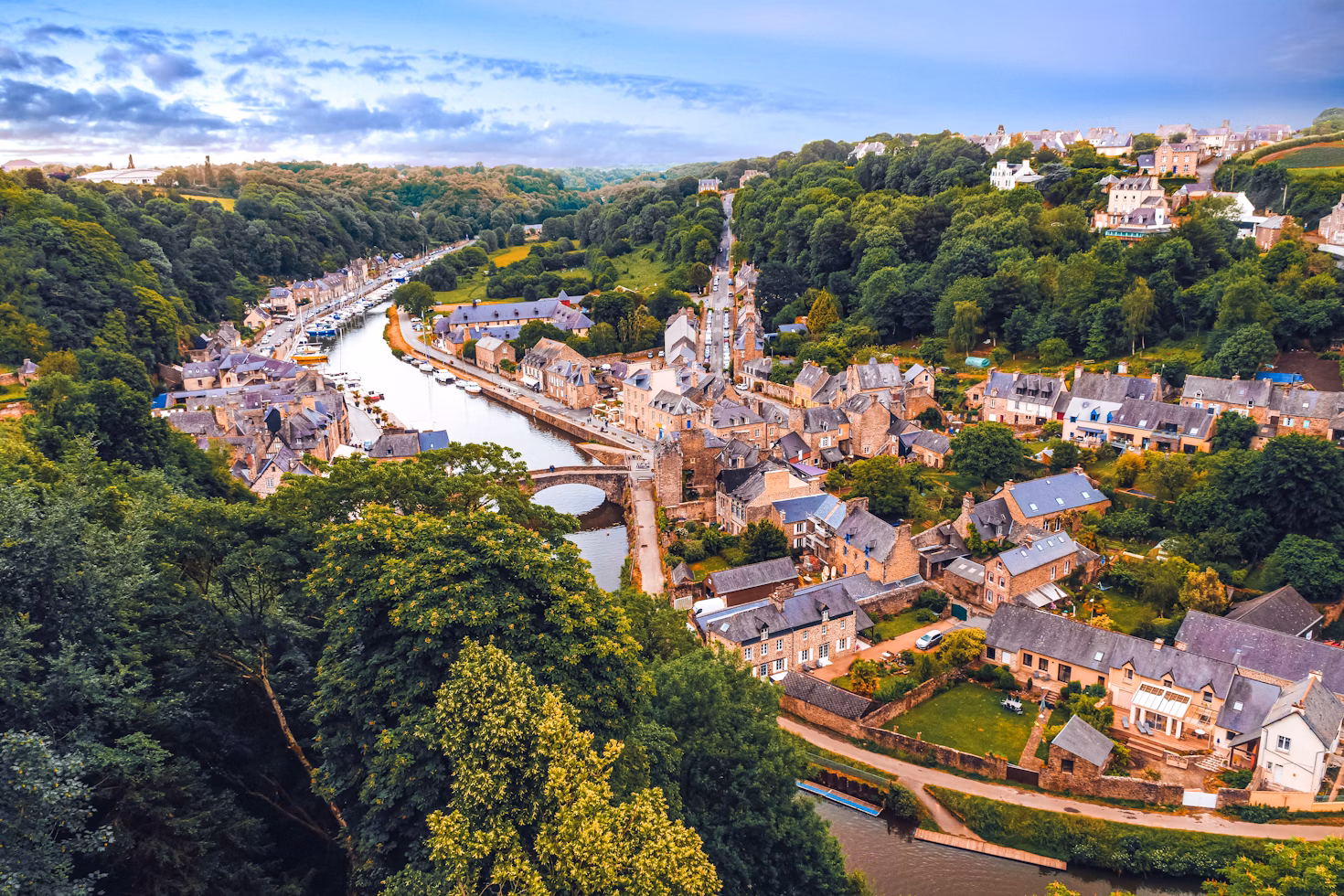 Aerial view of Dinan
