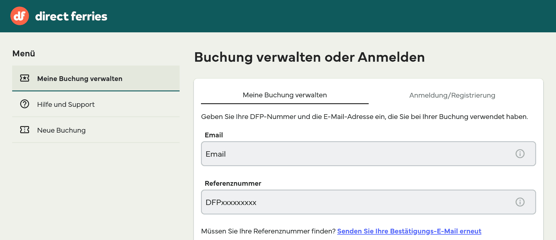 Ein Screenshot zeigt die Seite