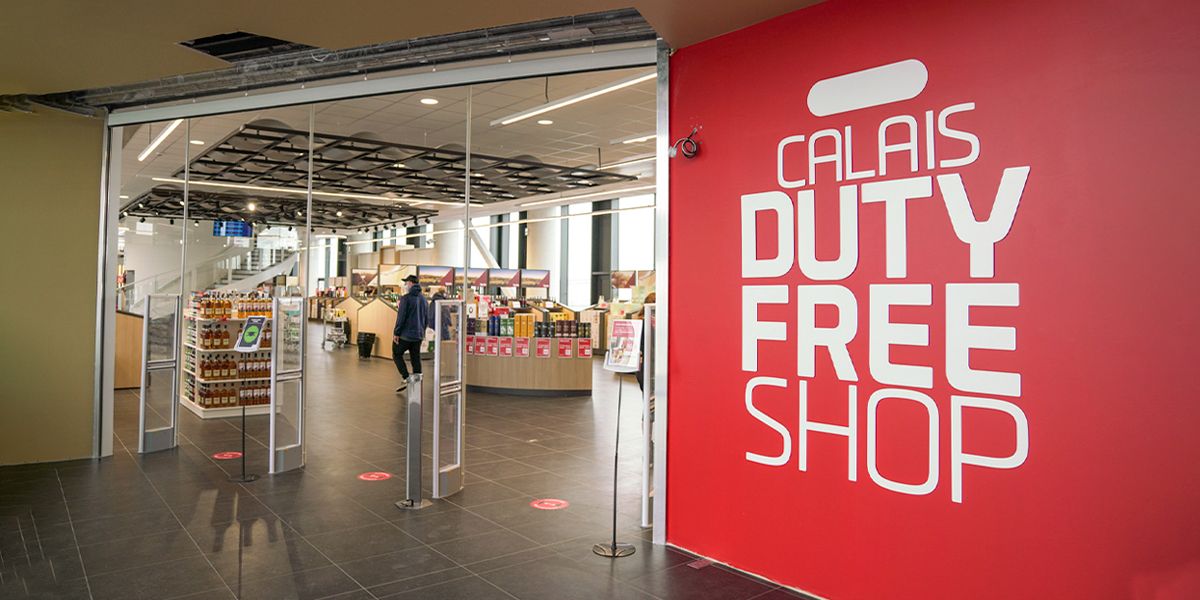 duty-free shop at Calais port