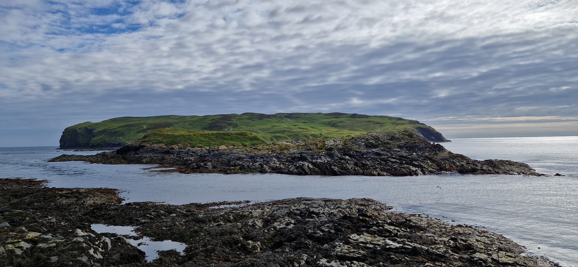 views across the rocky landscapes of Calf of Man