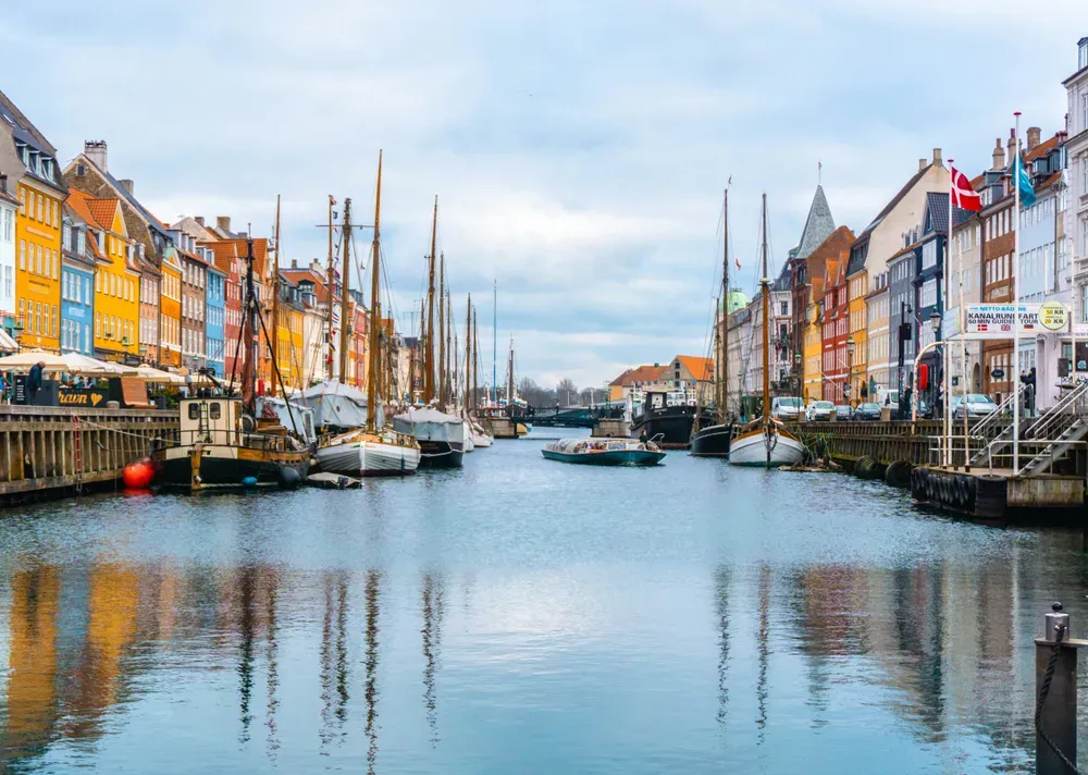colourful townhouses in Nyhavn in Copenhagen