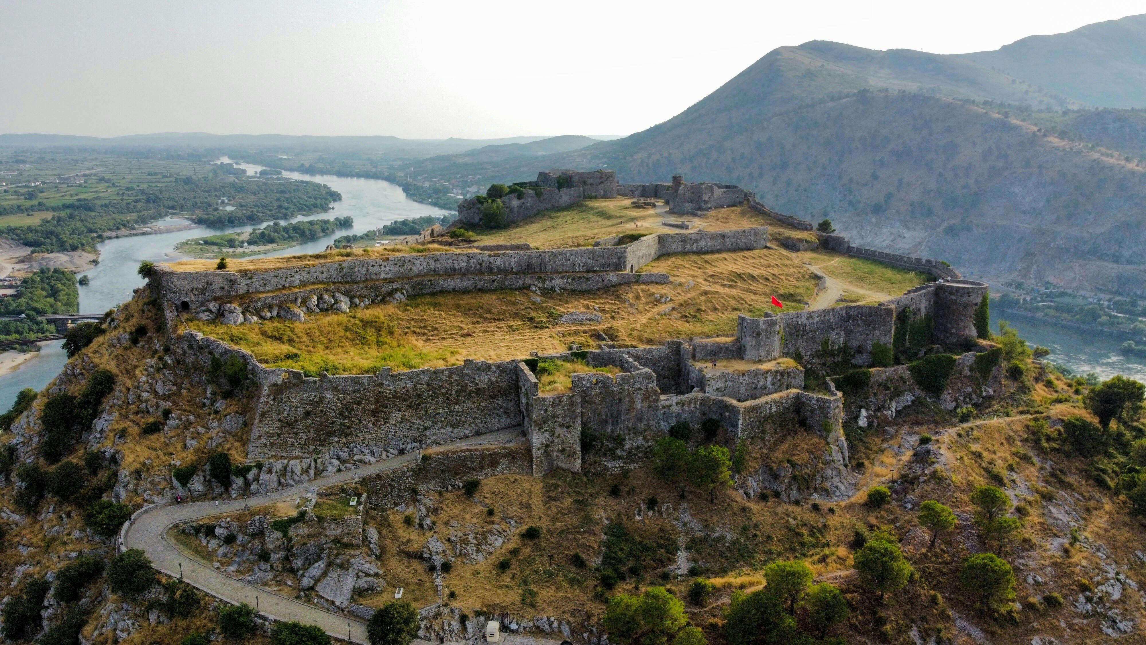 Il castello di Rozafa nei pressi di Scutari, Albania
