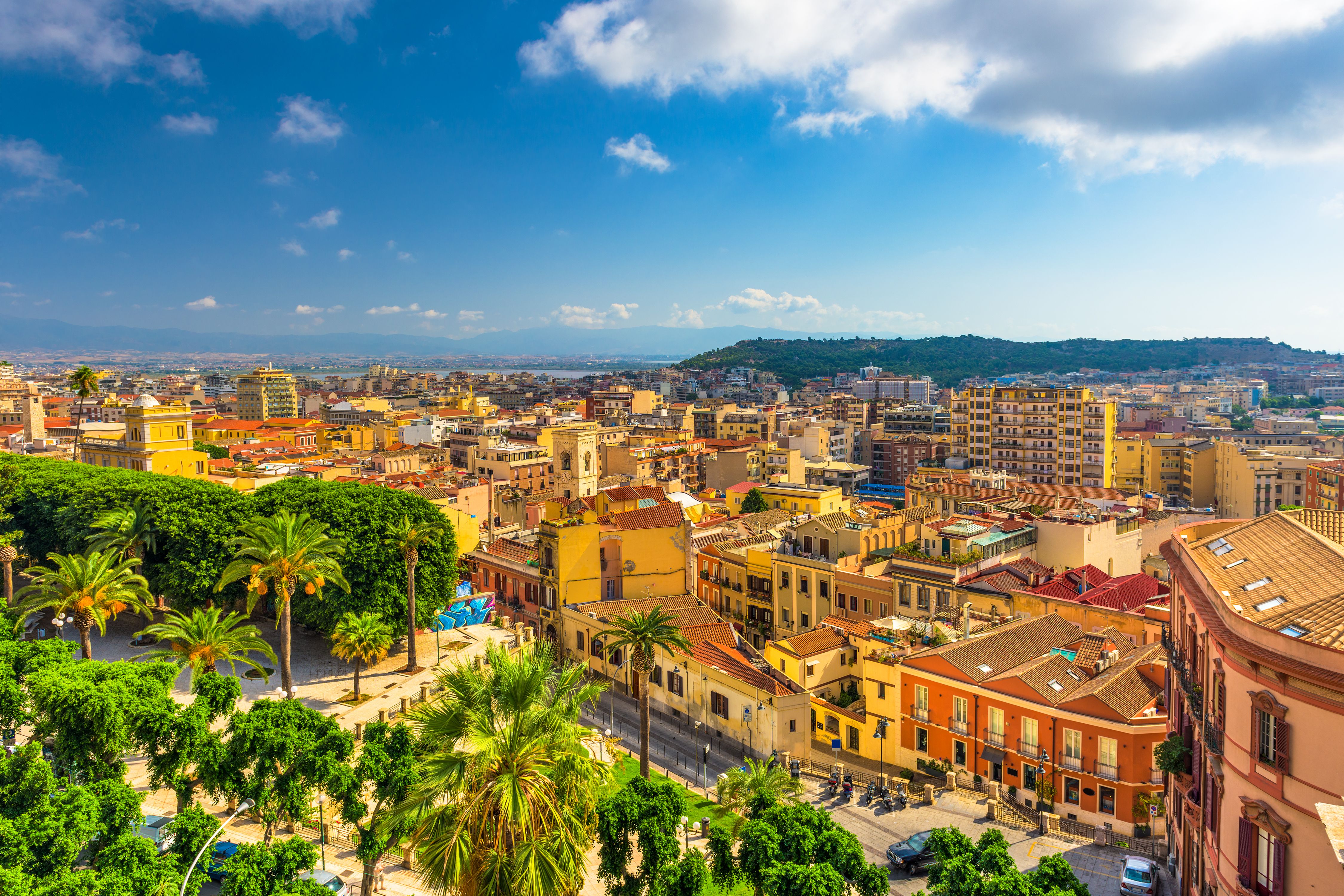 rooftops of Cagliari in Sardinia