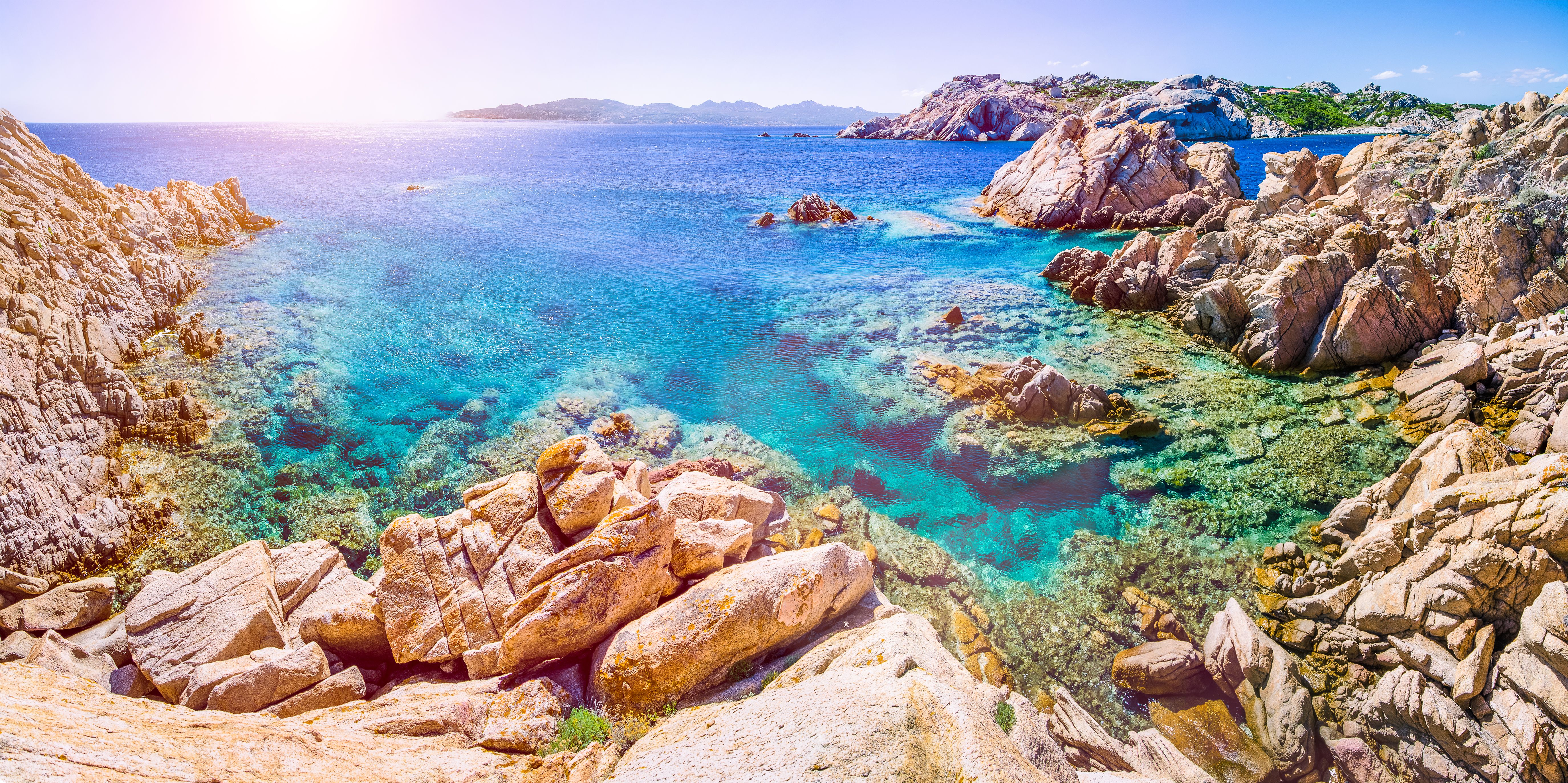 rocky bay on Maddalena island in Sardinia