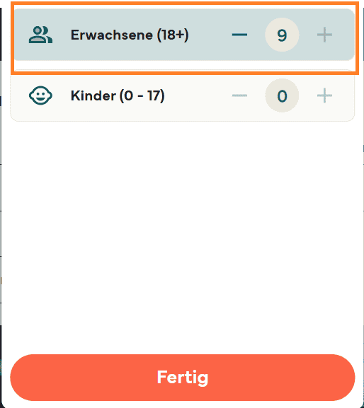 Ein Screenshot der Schaltfläche
