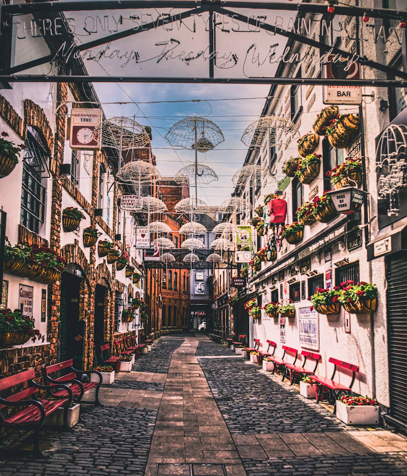 Cathedral Quarter in the centre of Belfast