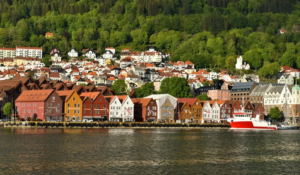 The Hanseatic quarter of Bryggen in Bergen