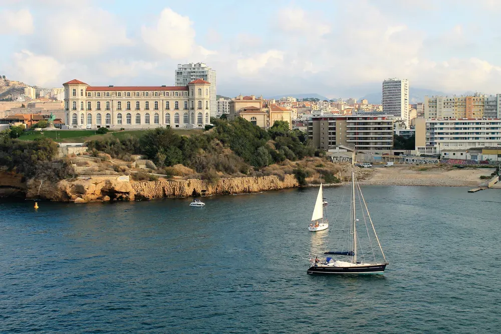 The Palais du Pharo by the water in Marseille