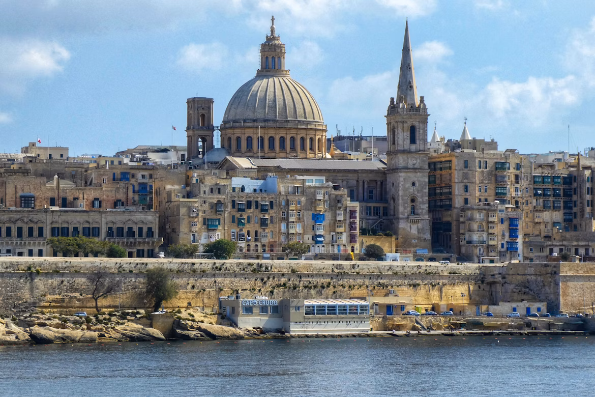 domed building on the Valletta waterfront