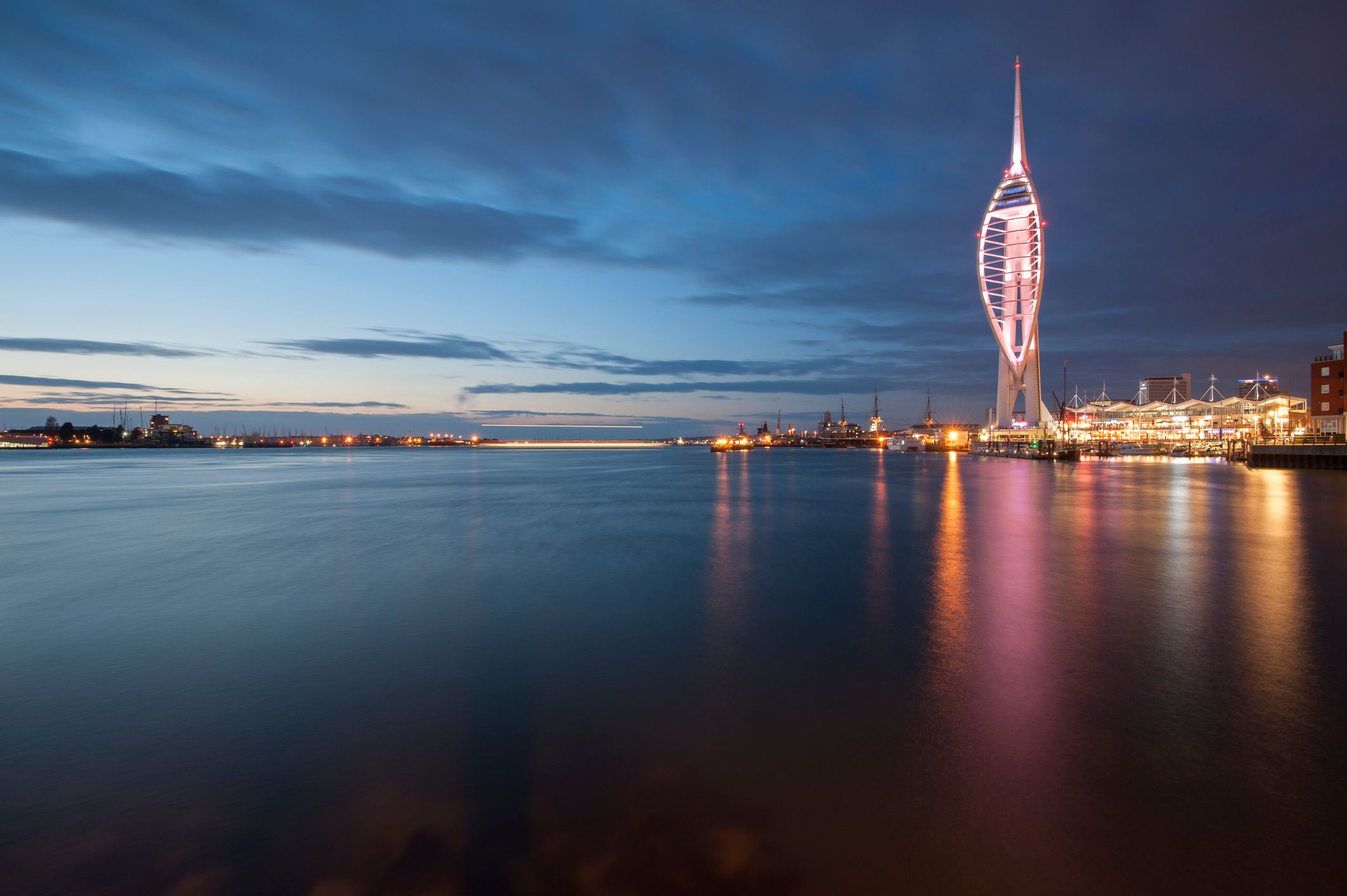 View of the Spinnaker's Tower on the waterfront of Portsmouth