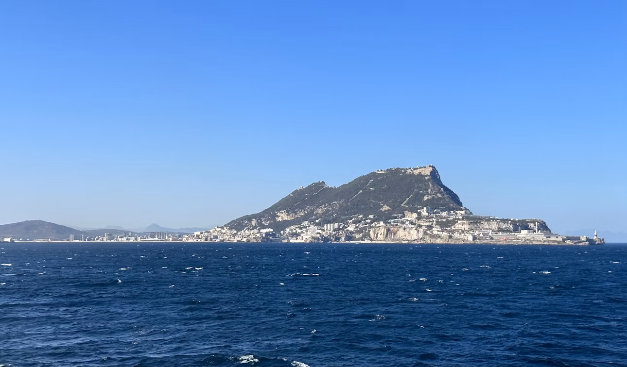 view of Algeciras from a ferry deck