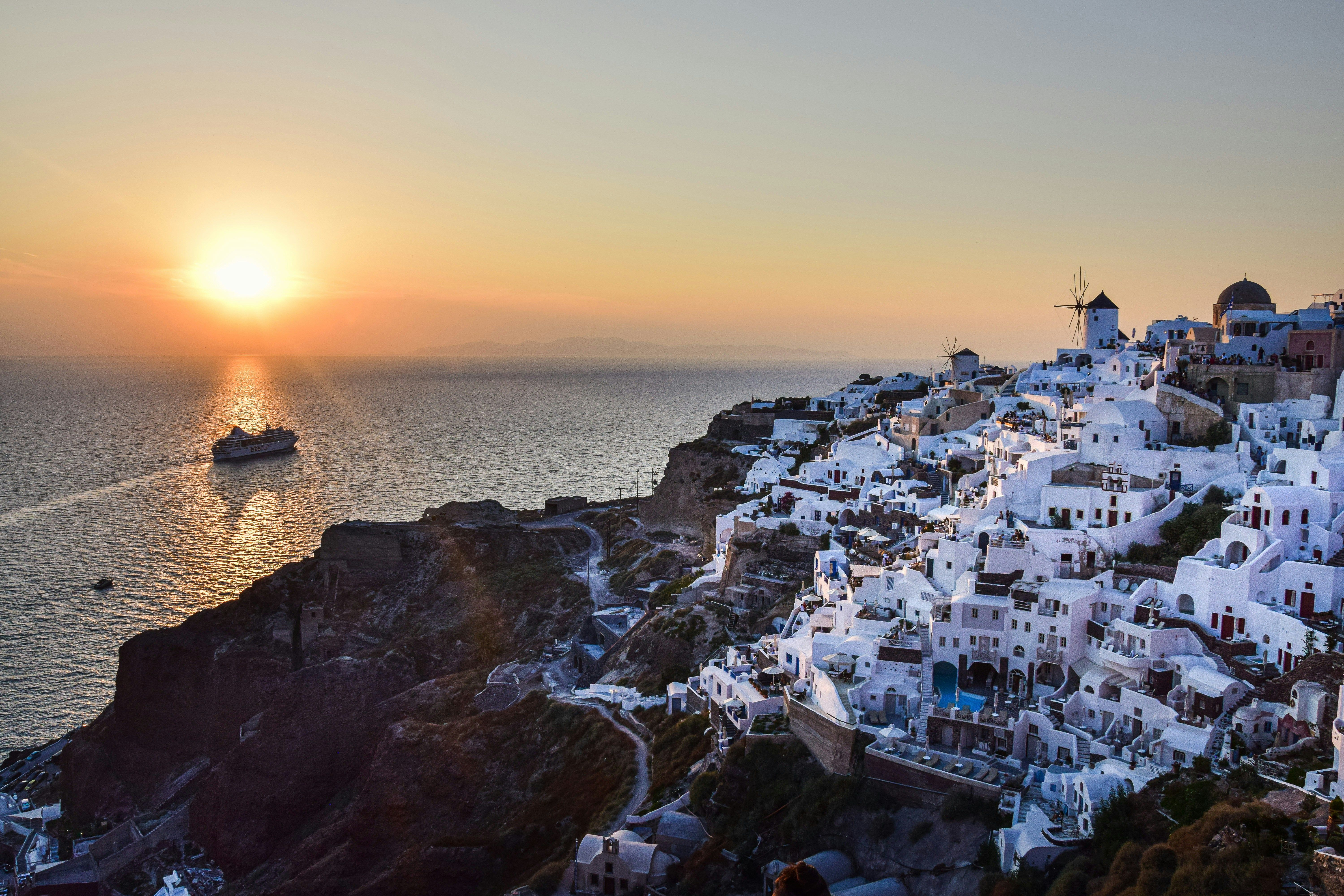 Santorini at sunset