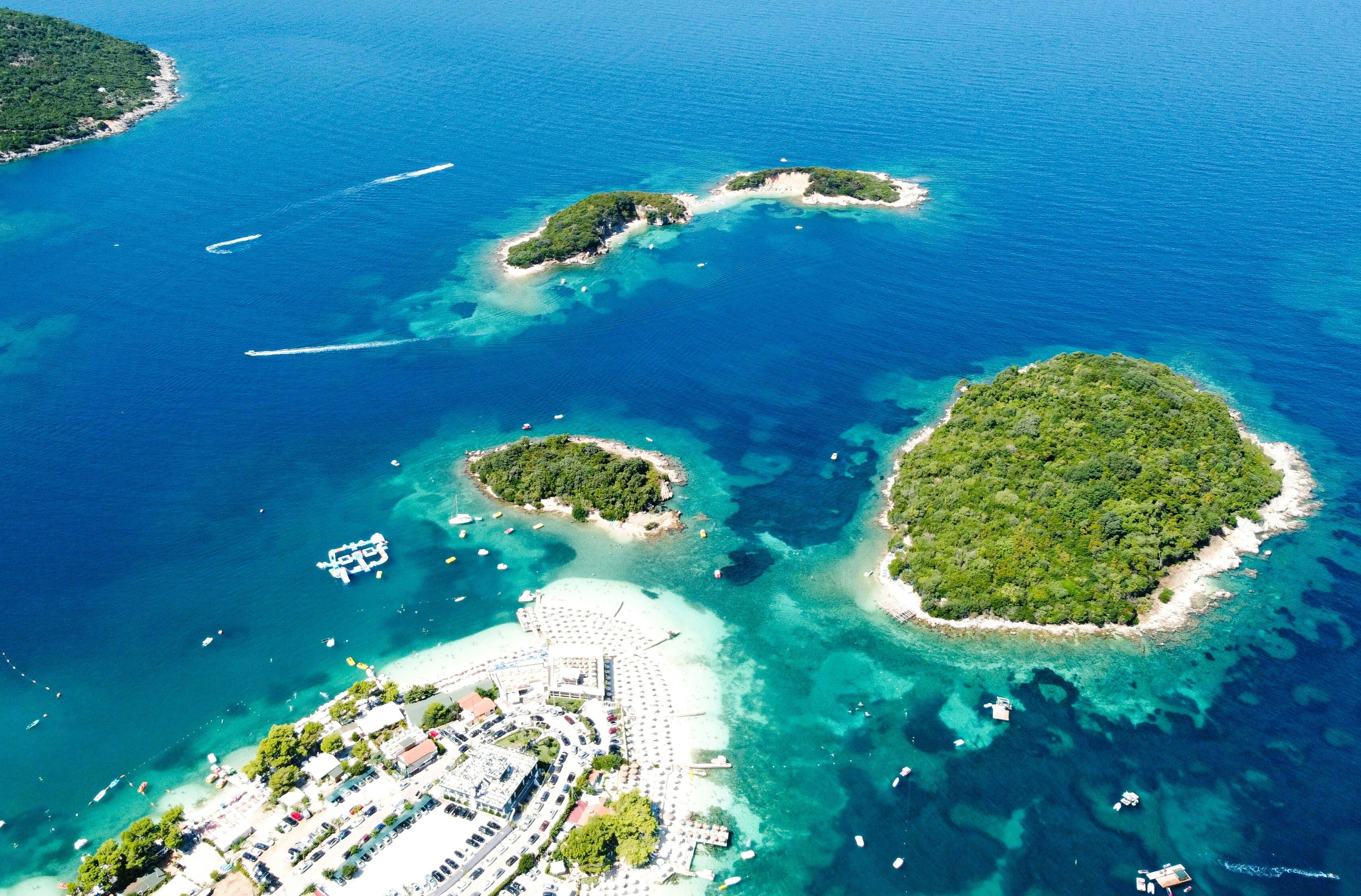 Panoramica dell'arcipelago di Ksamil, Albania
