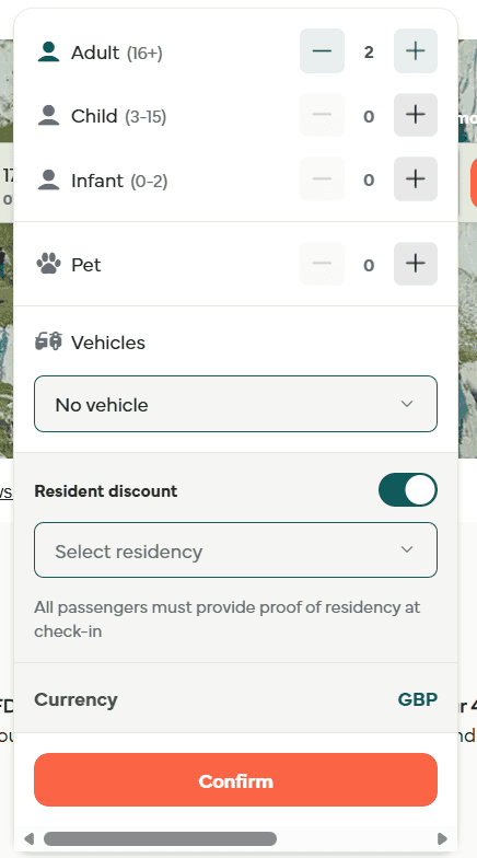 resident discount option
