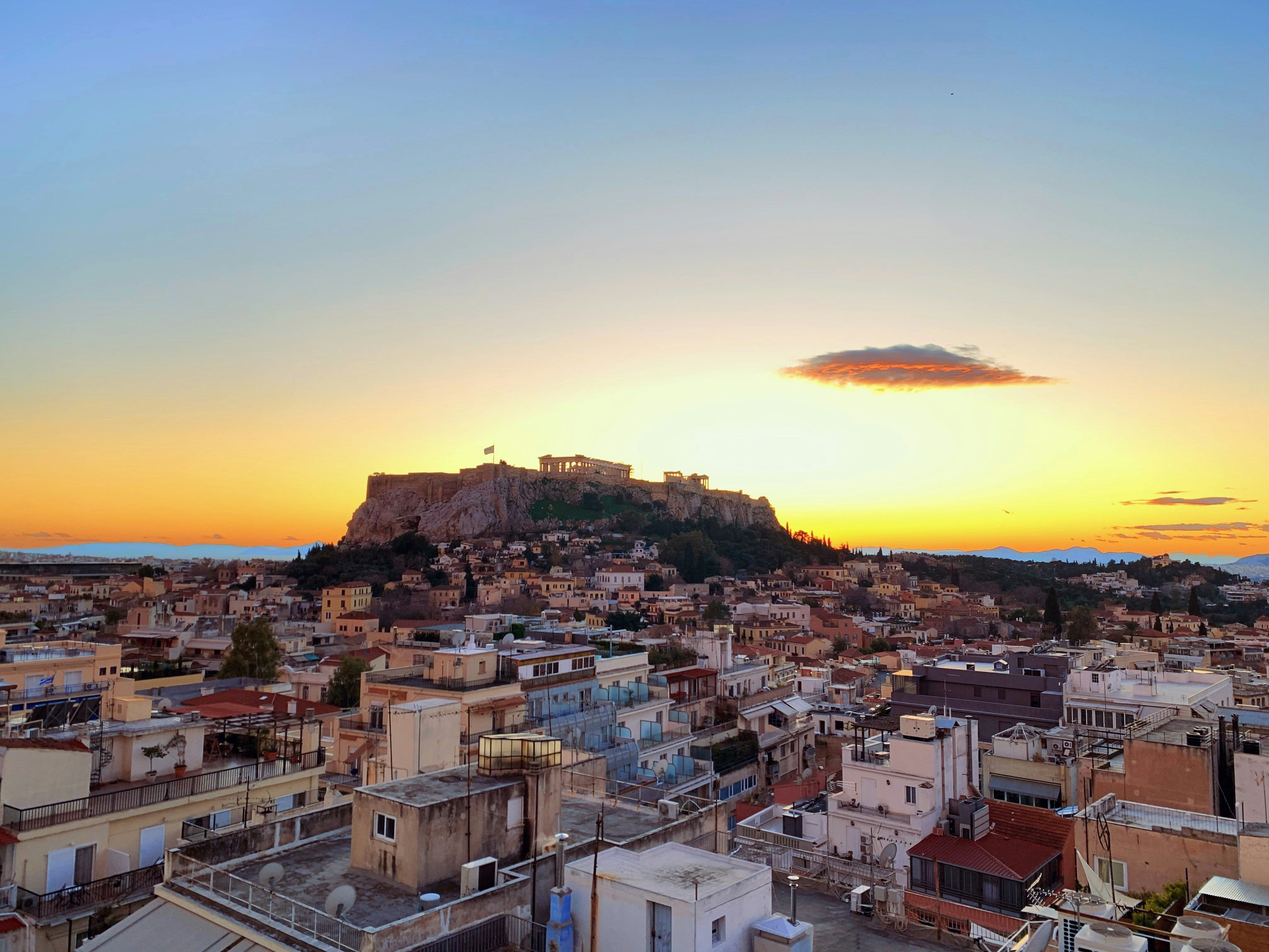 Athens at sunset