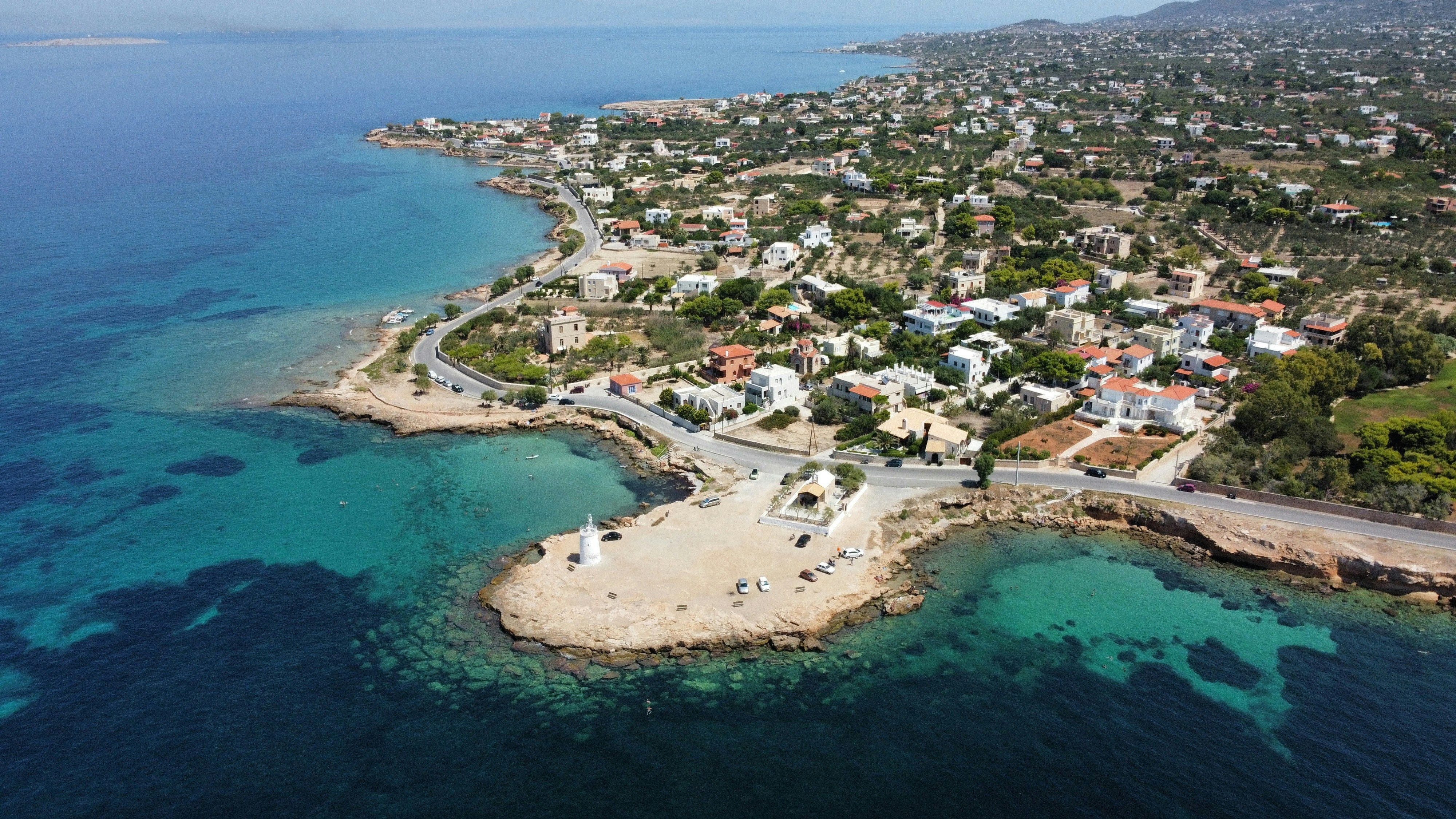 aerial view of Aegina