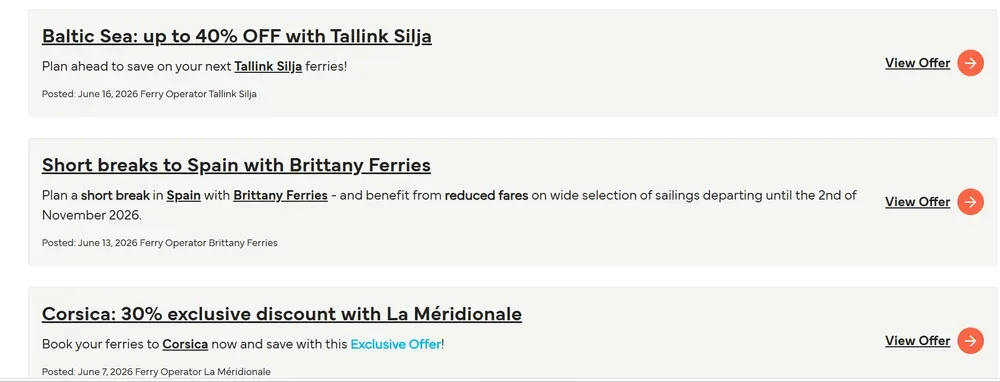 directferries special offer