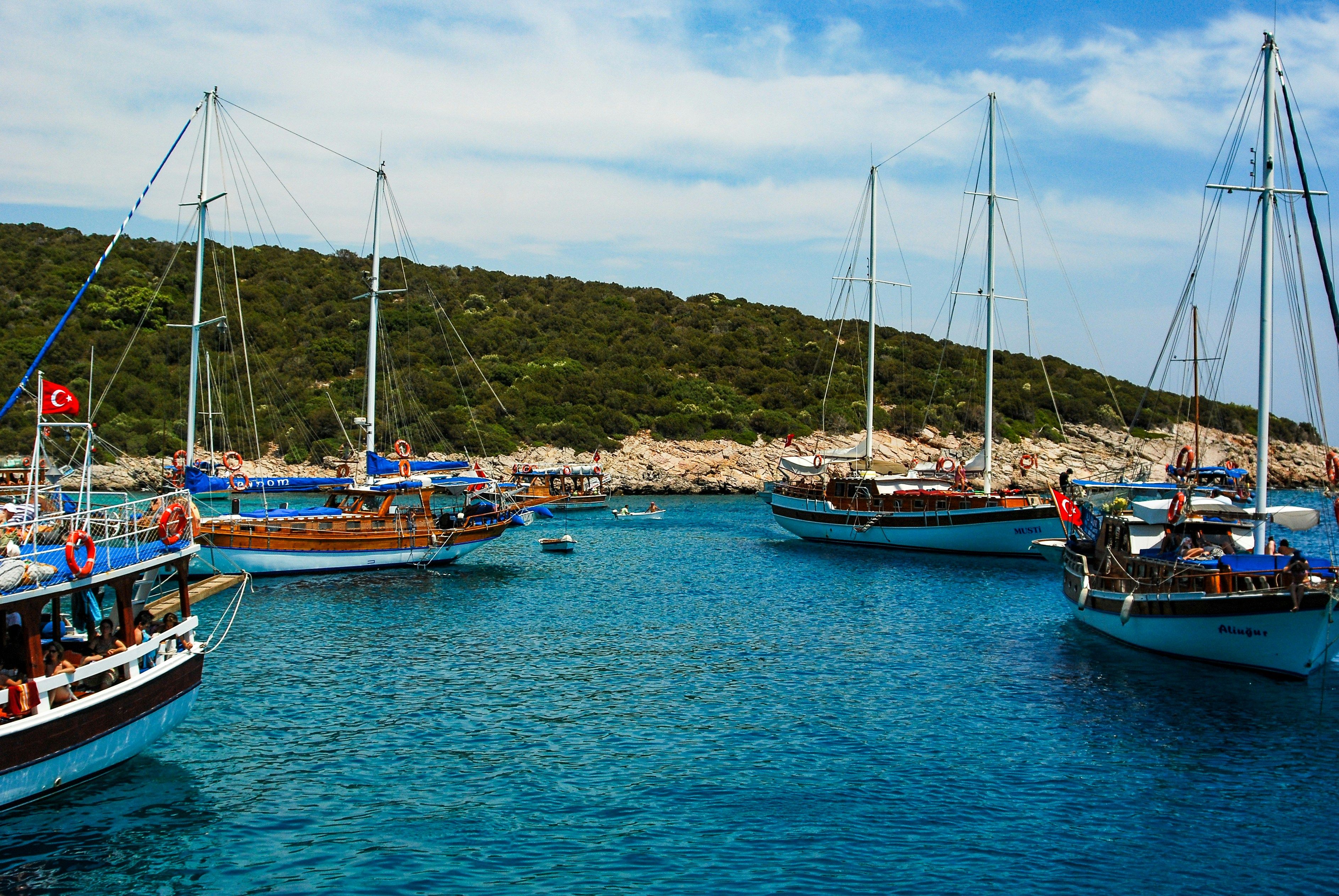 boats off the coast of Bodrum