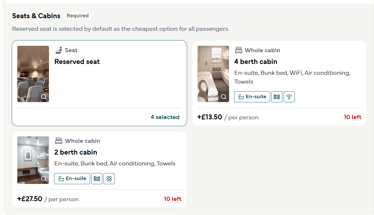 booking cabins