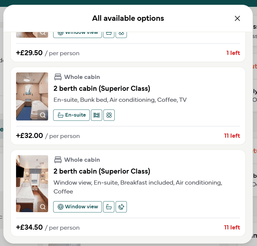 booking superior cabins