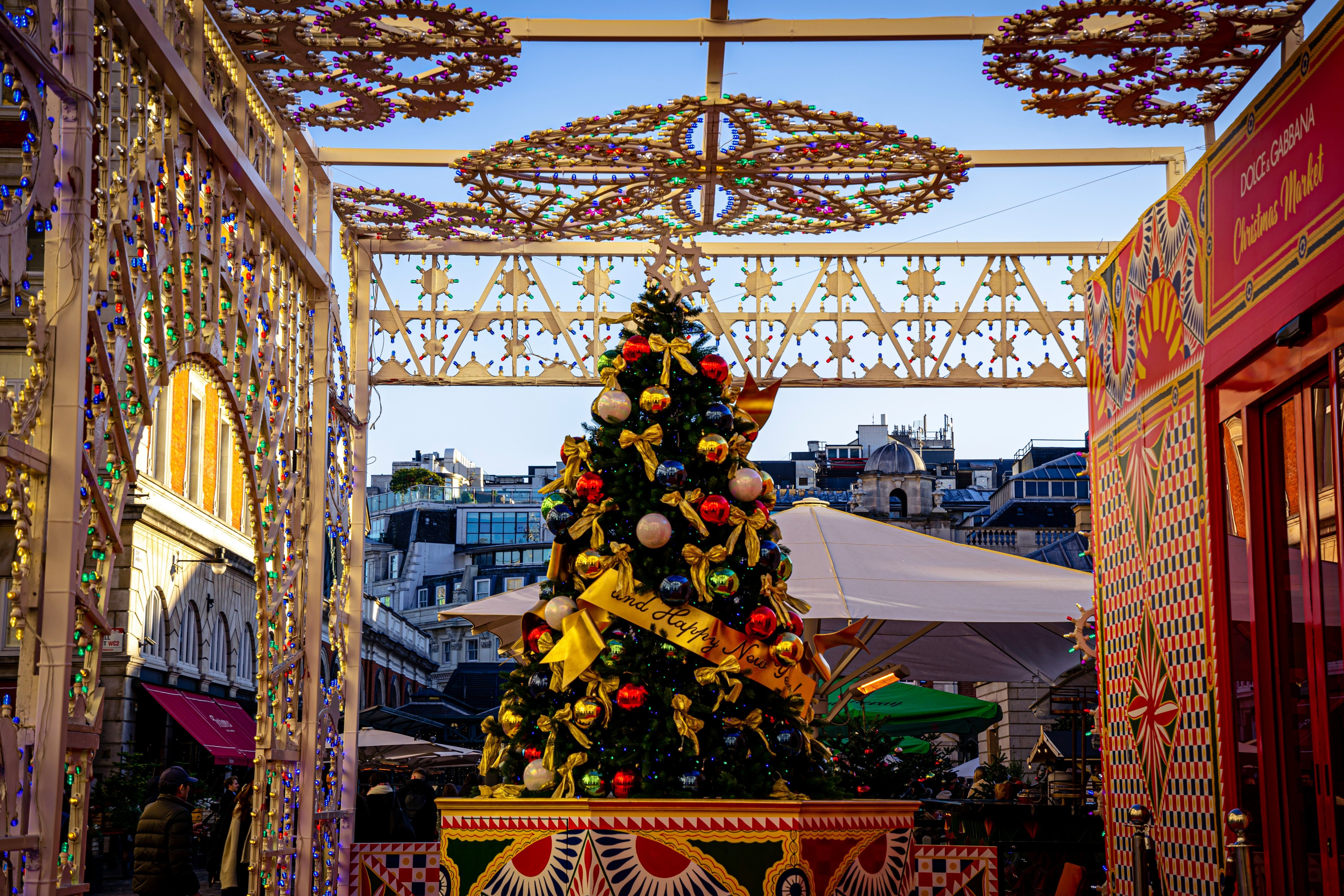 Christmas decorations in Covent Garden