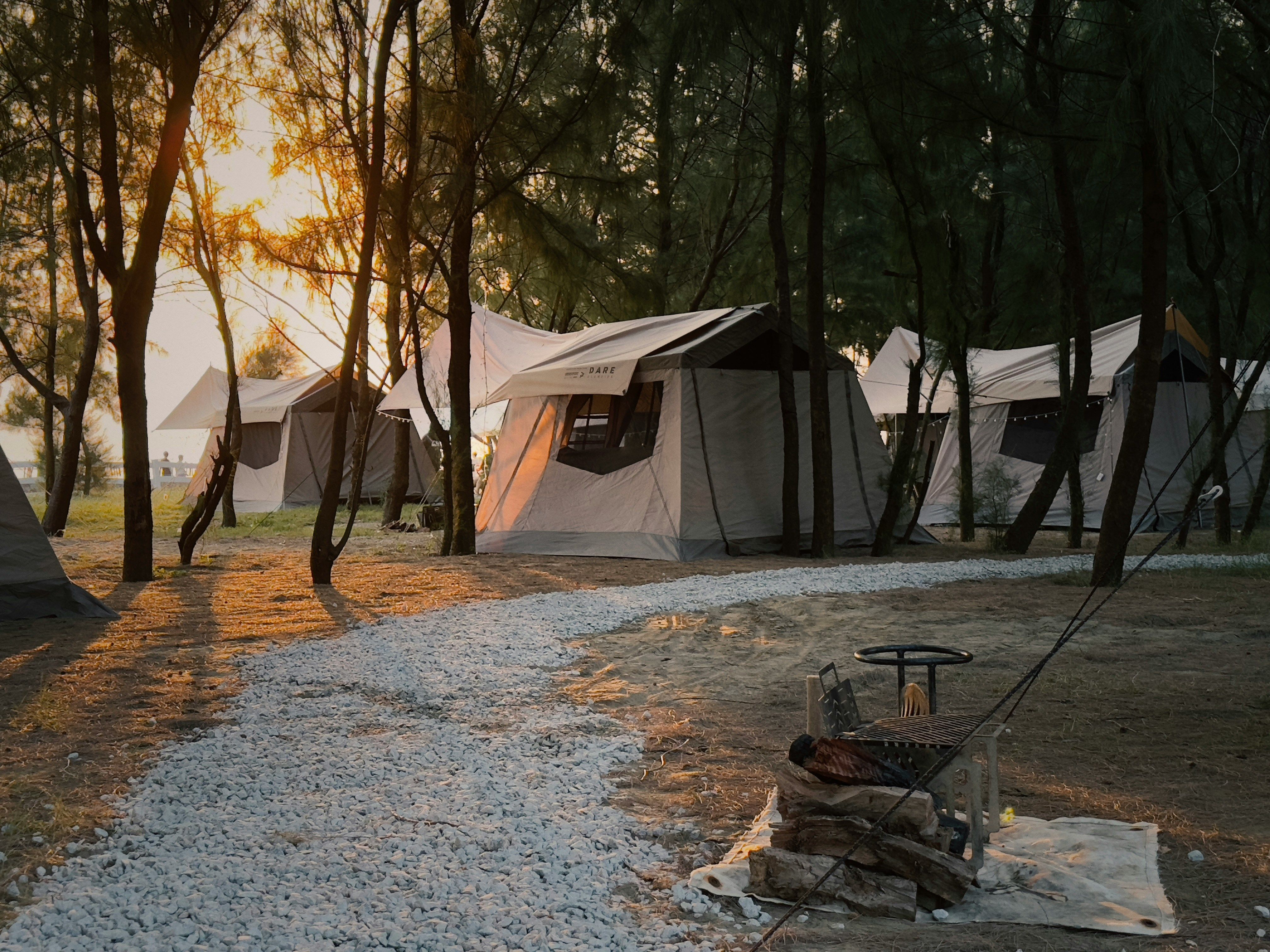 campsite in the forest