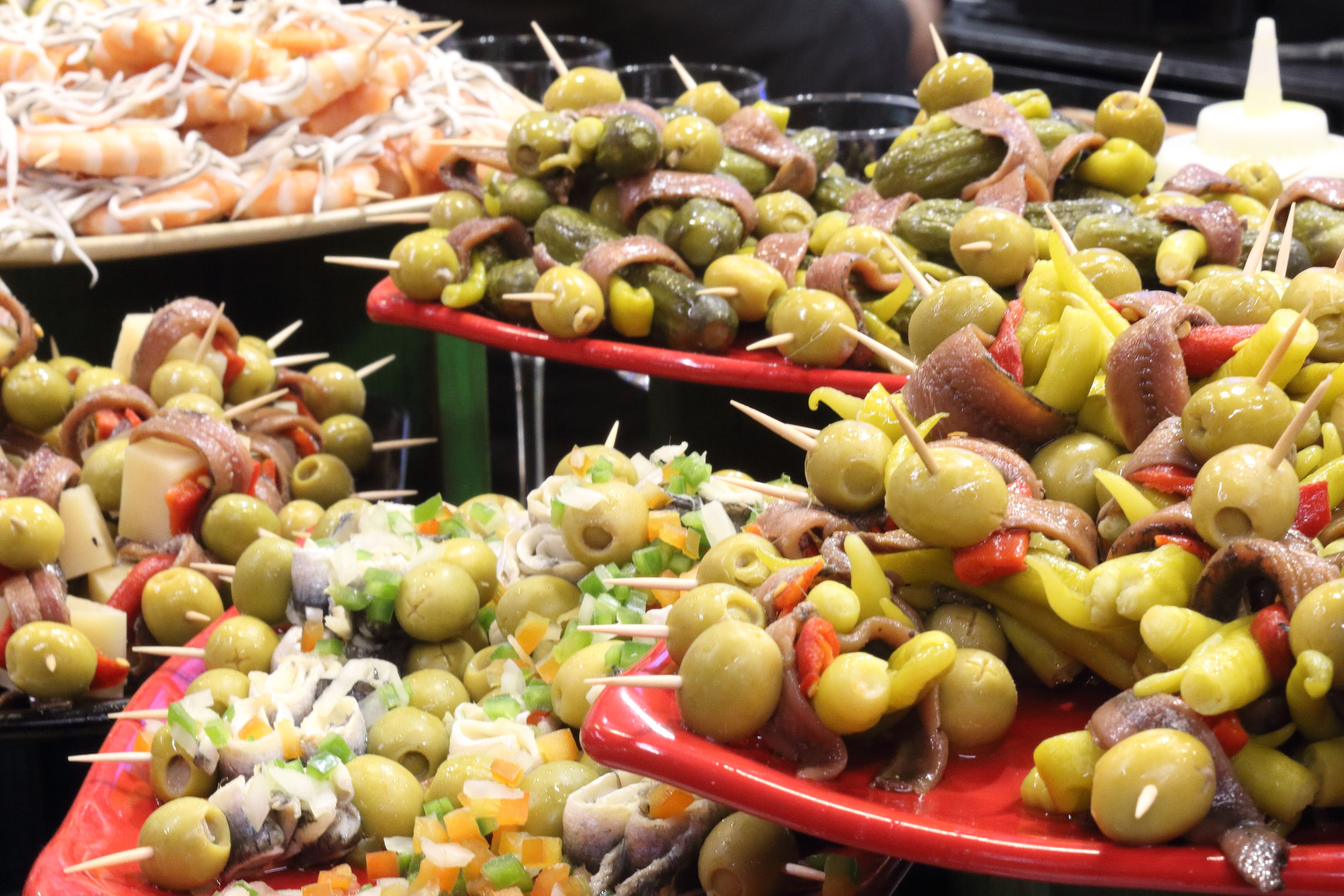 food at Mercado de la Ribera in Bilbao