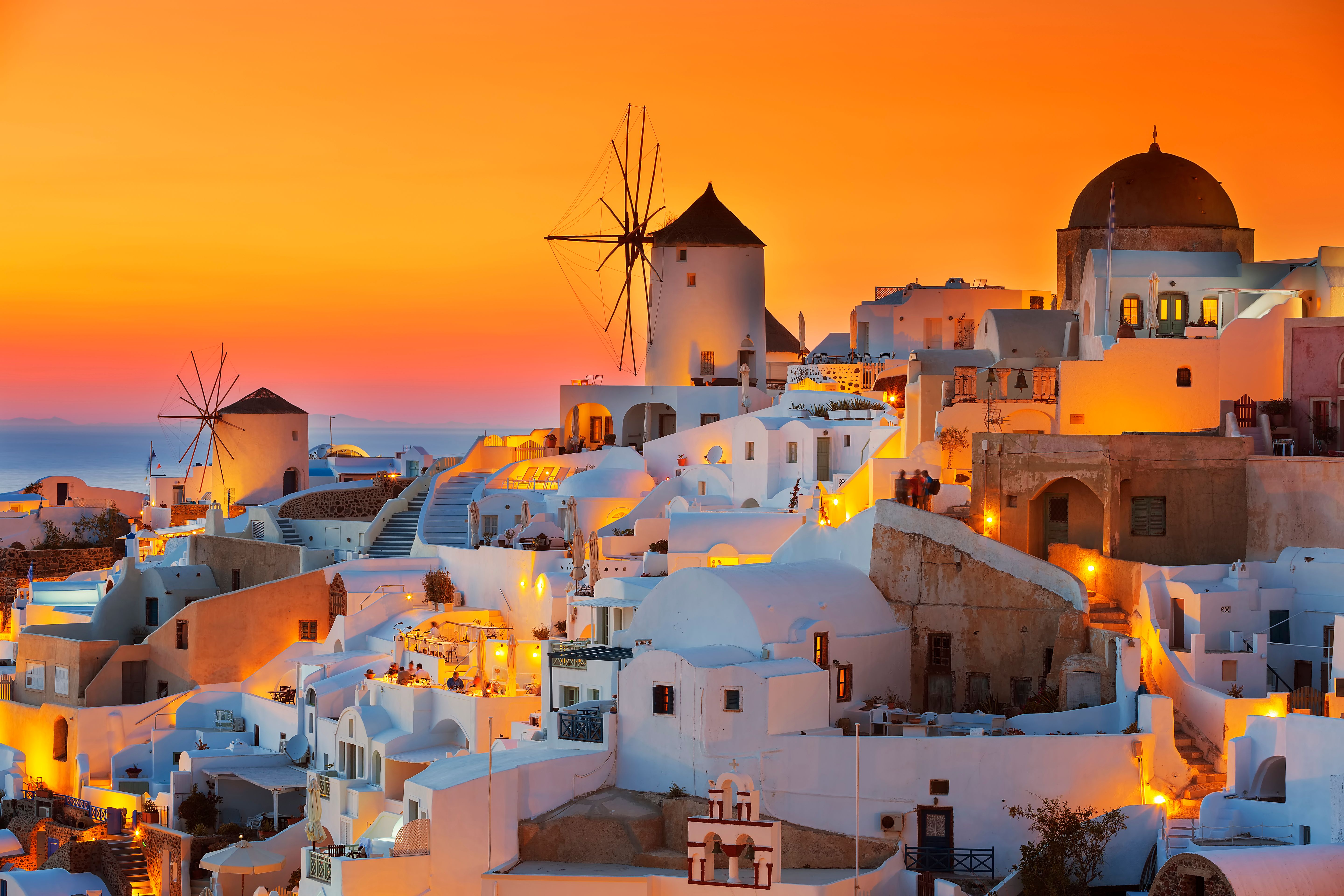 Santorini at sunset