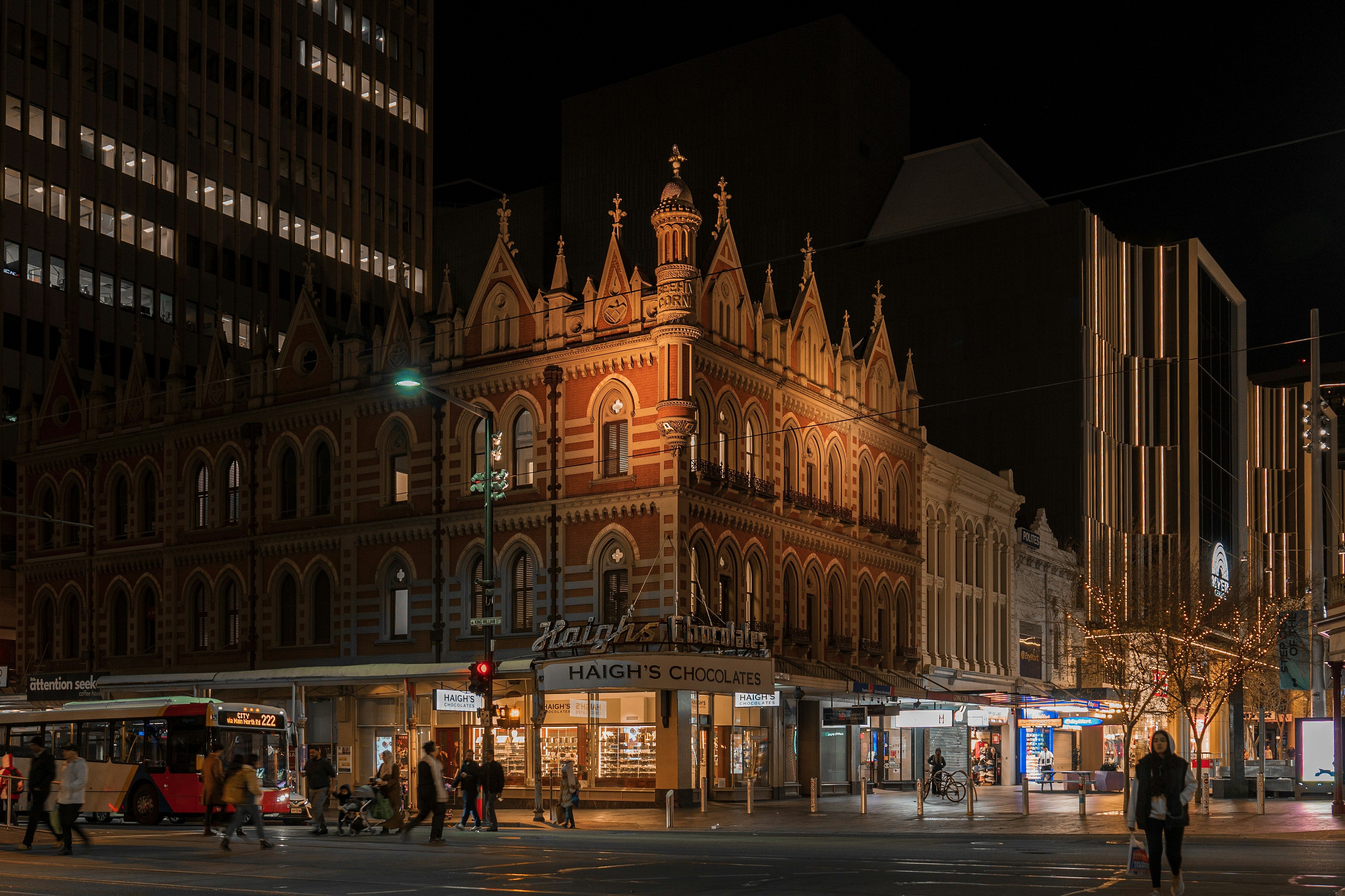 streets at night in Adelaide