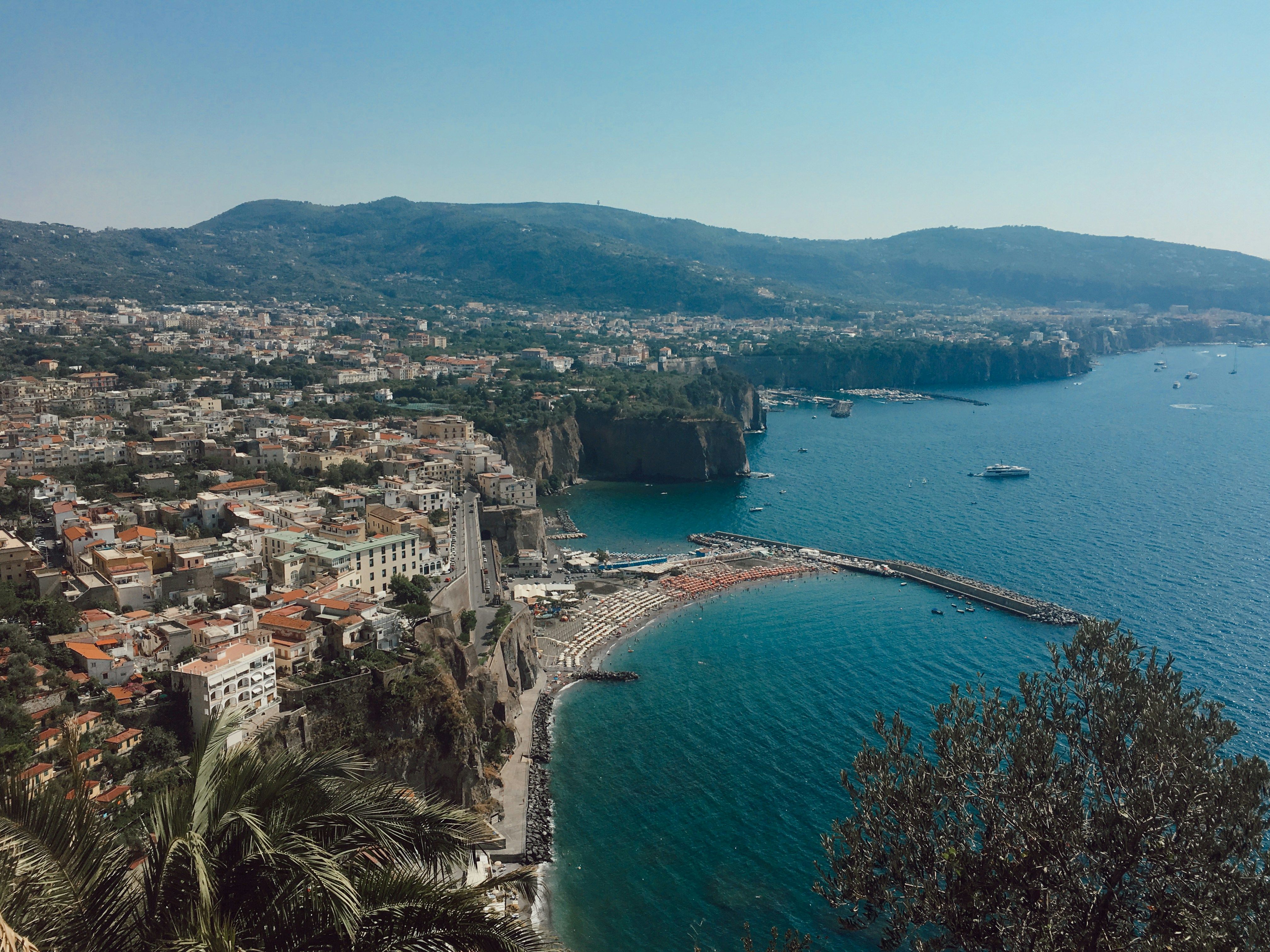 aerial view of Sorrento coastline