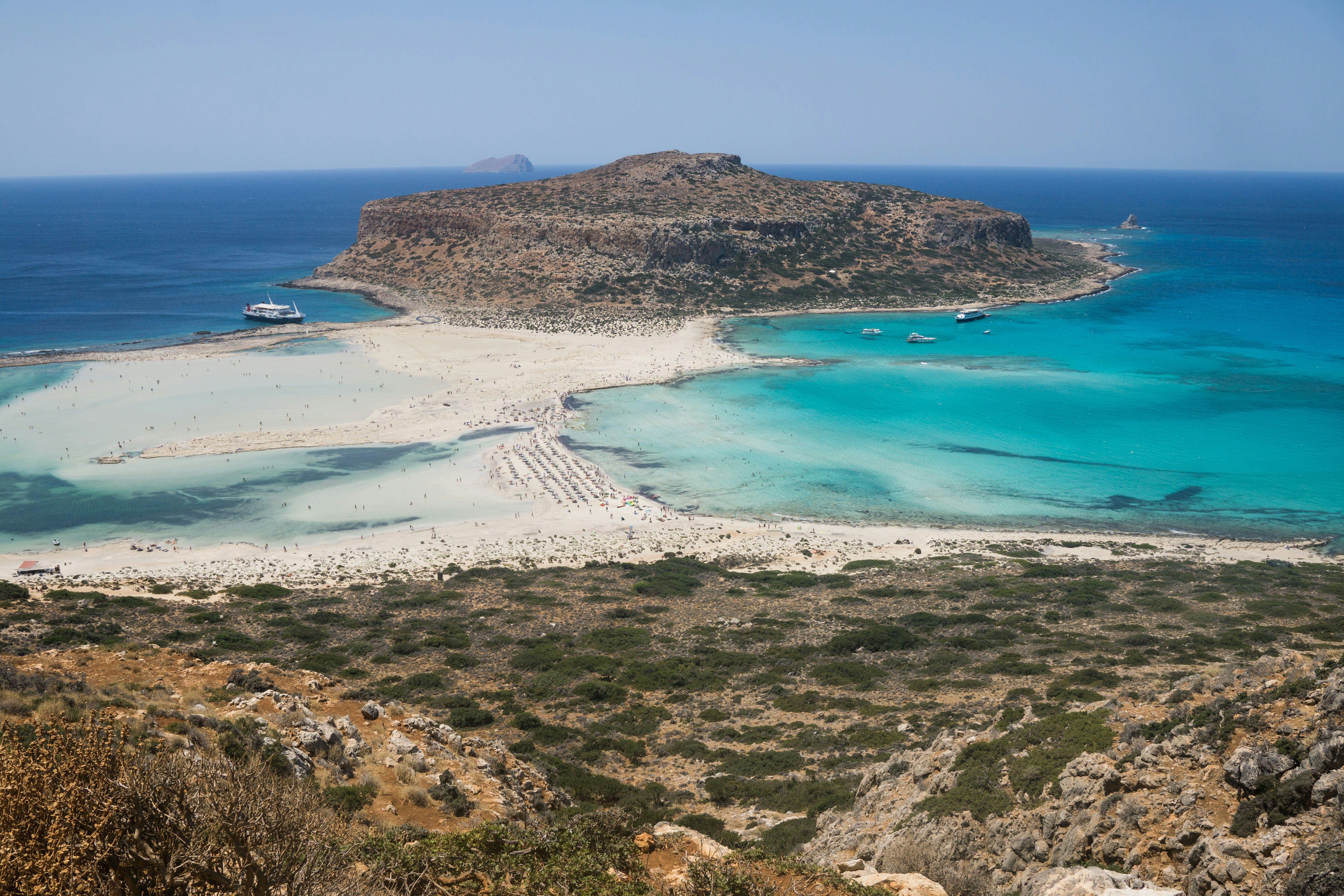 aerial view of Balos Lagoon
