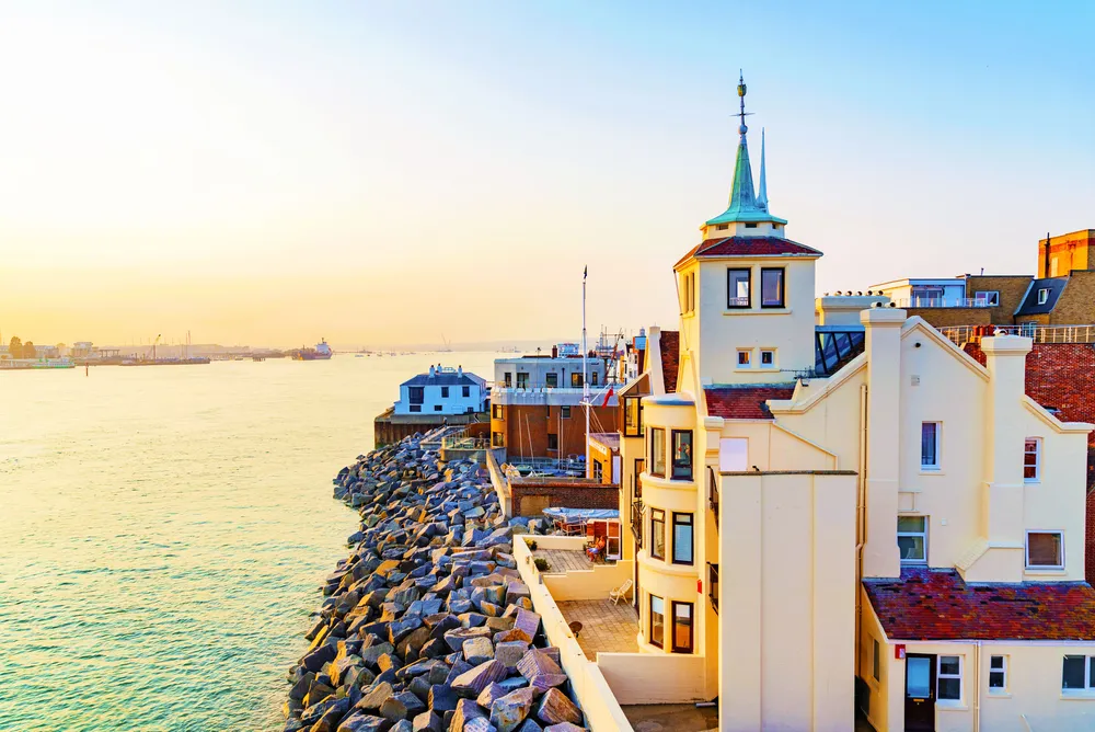Portsmouth at sunset