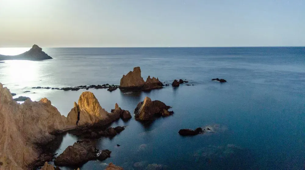 jagged rocks on the coast of Almeria