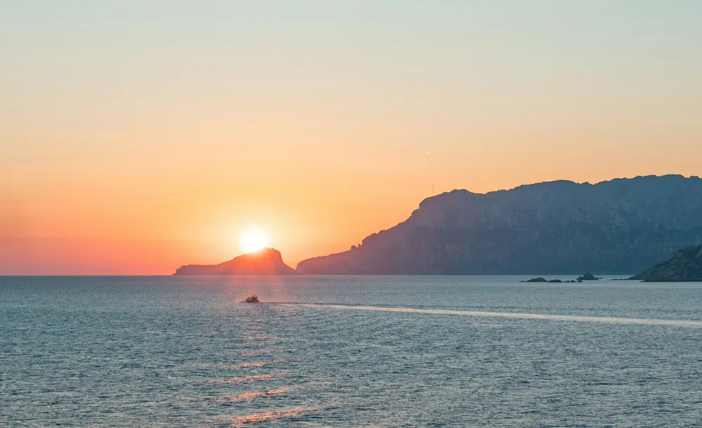 sunrise over the sea in Olbia