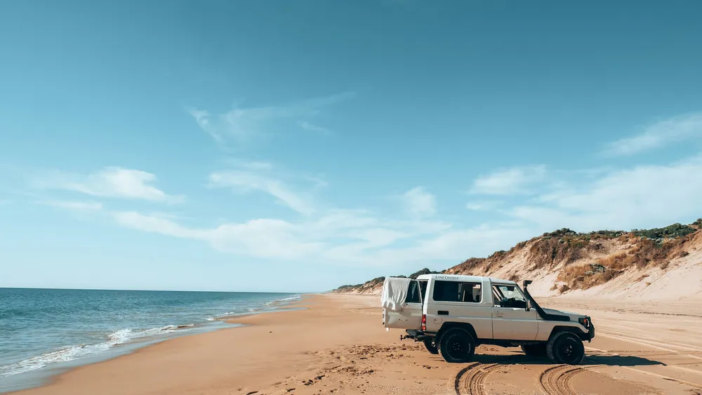 4x4 on the beach on the west coast of Australia