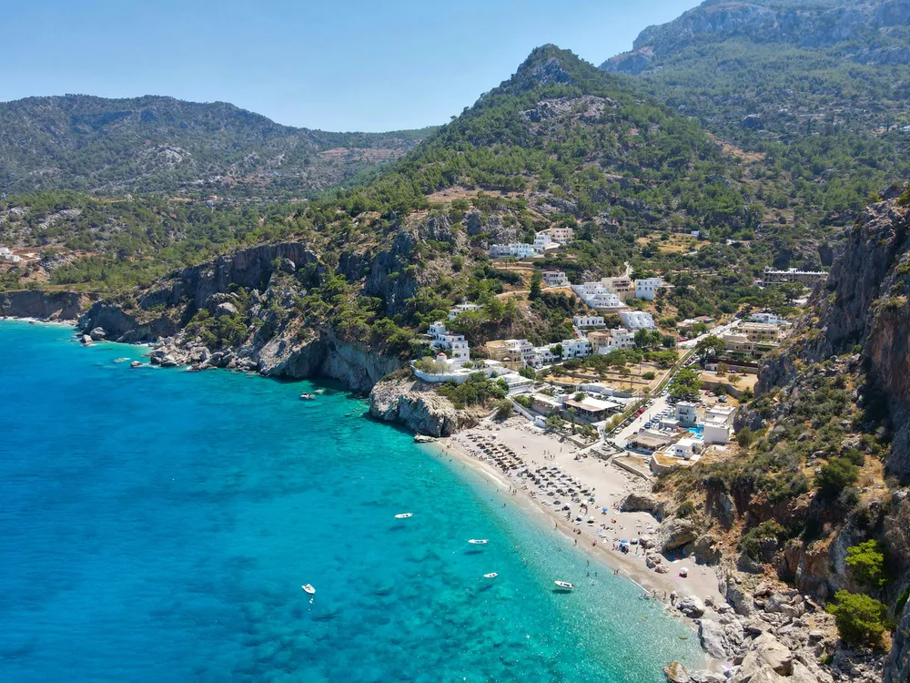 Kyra Panagia beach in Karpathos island