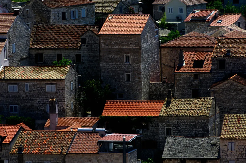 maisons en pierre paysage urbain