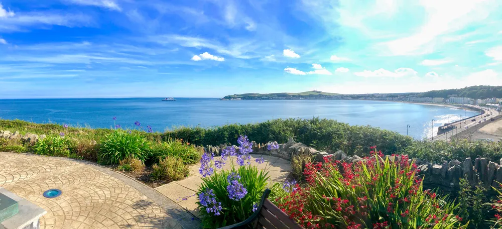 views over a bay in Douglas