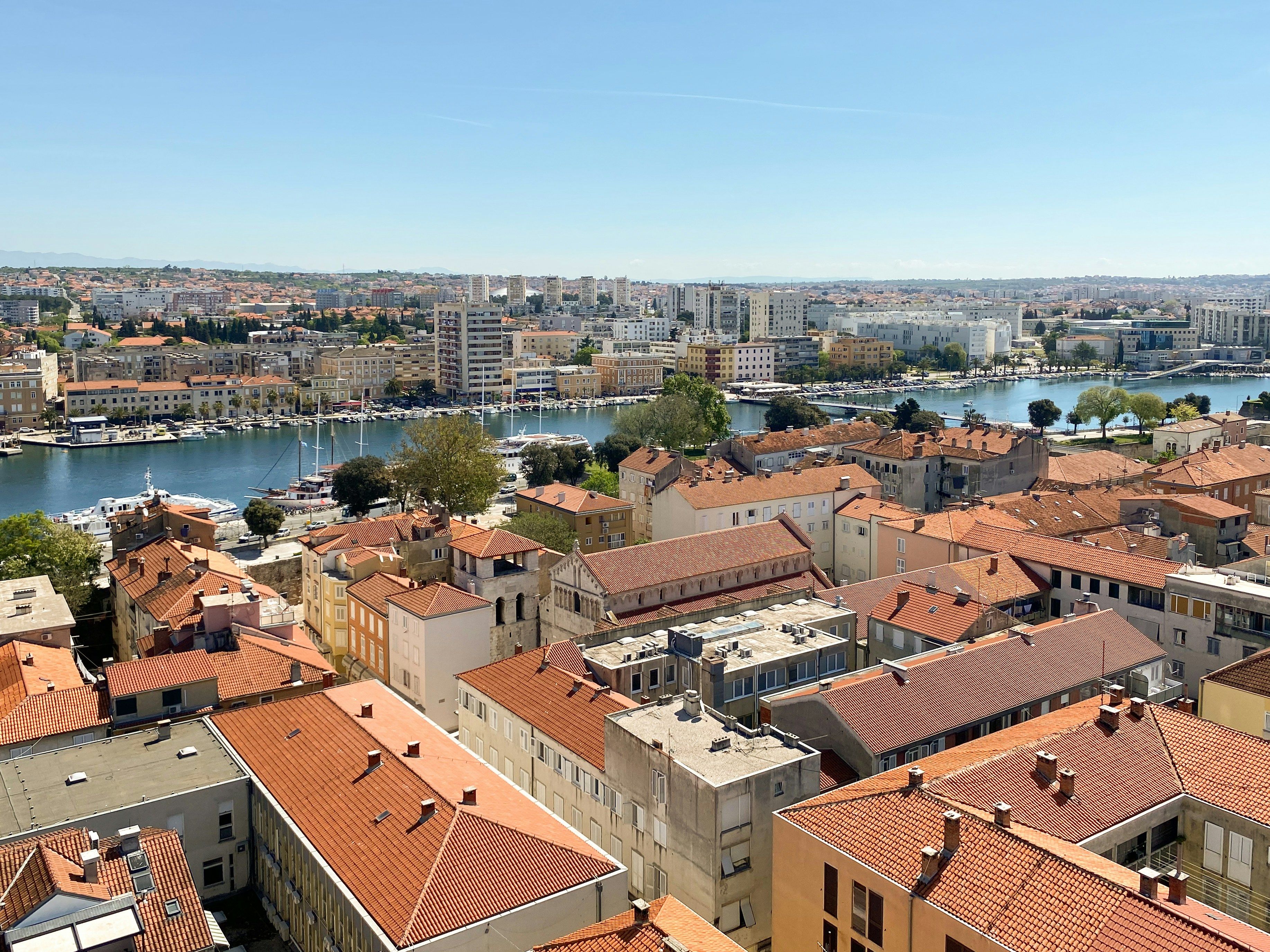 View of Zadar from the Cathedral of St. Anastatia’s bell tower