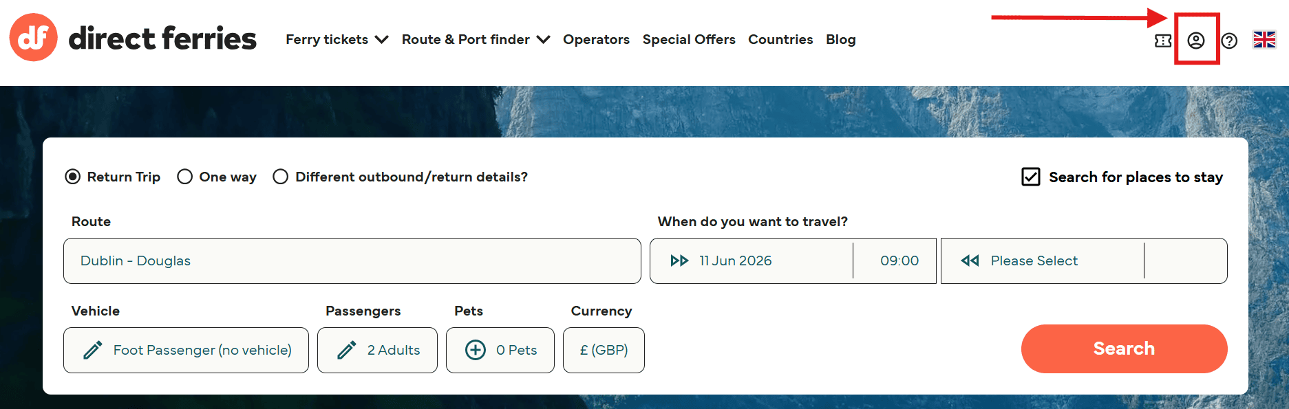 manage my booking on direct ferries website