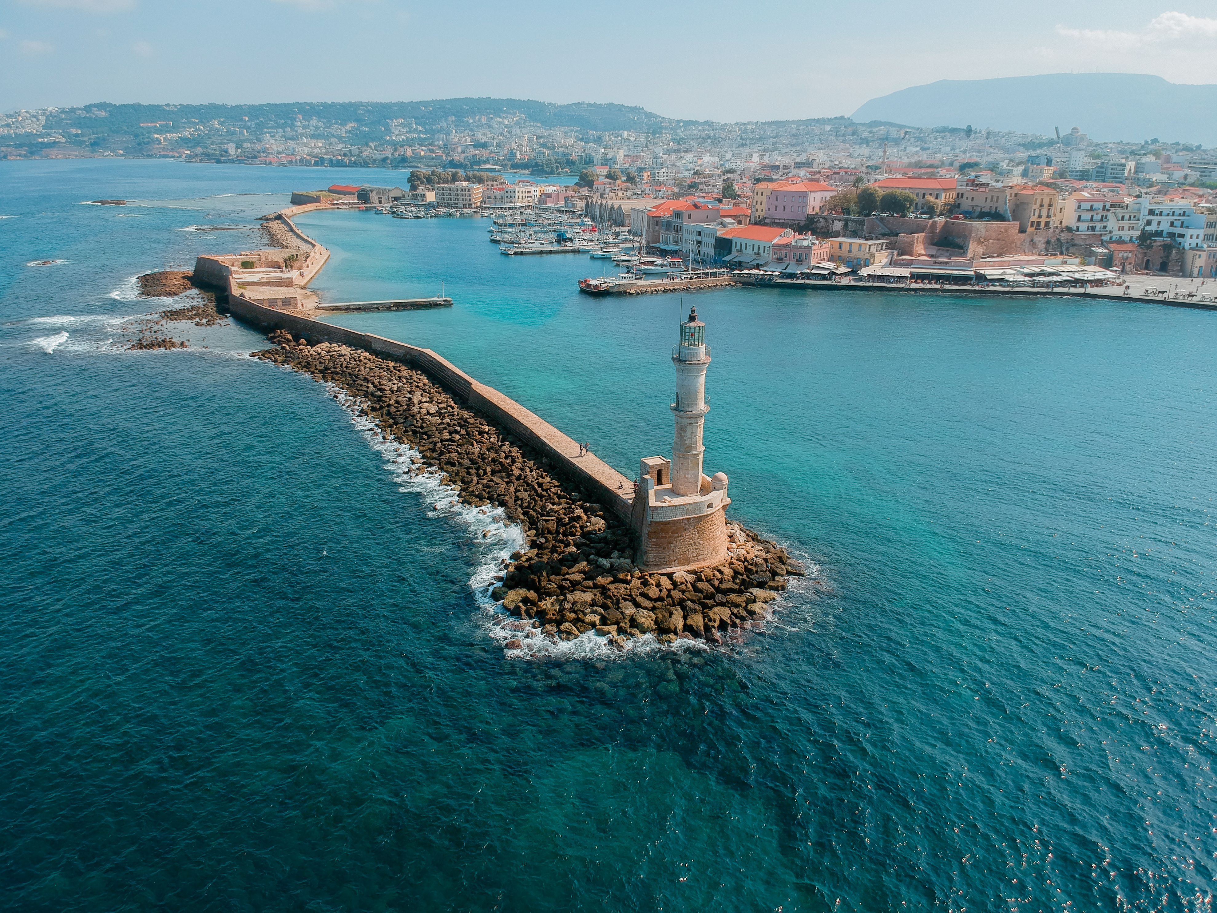 aerial view of Chania