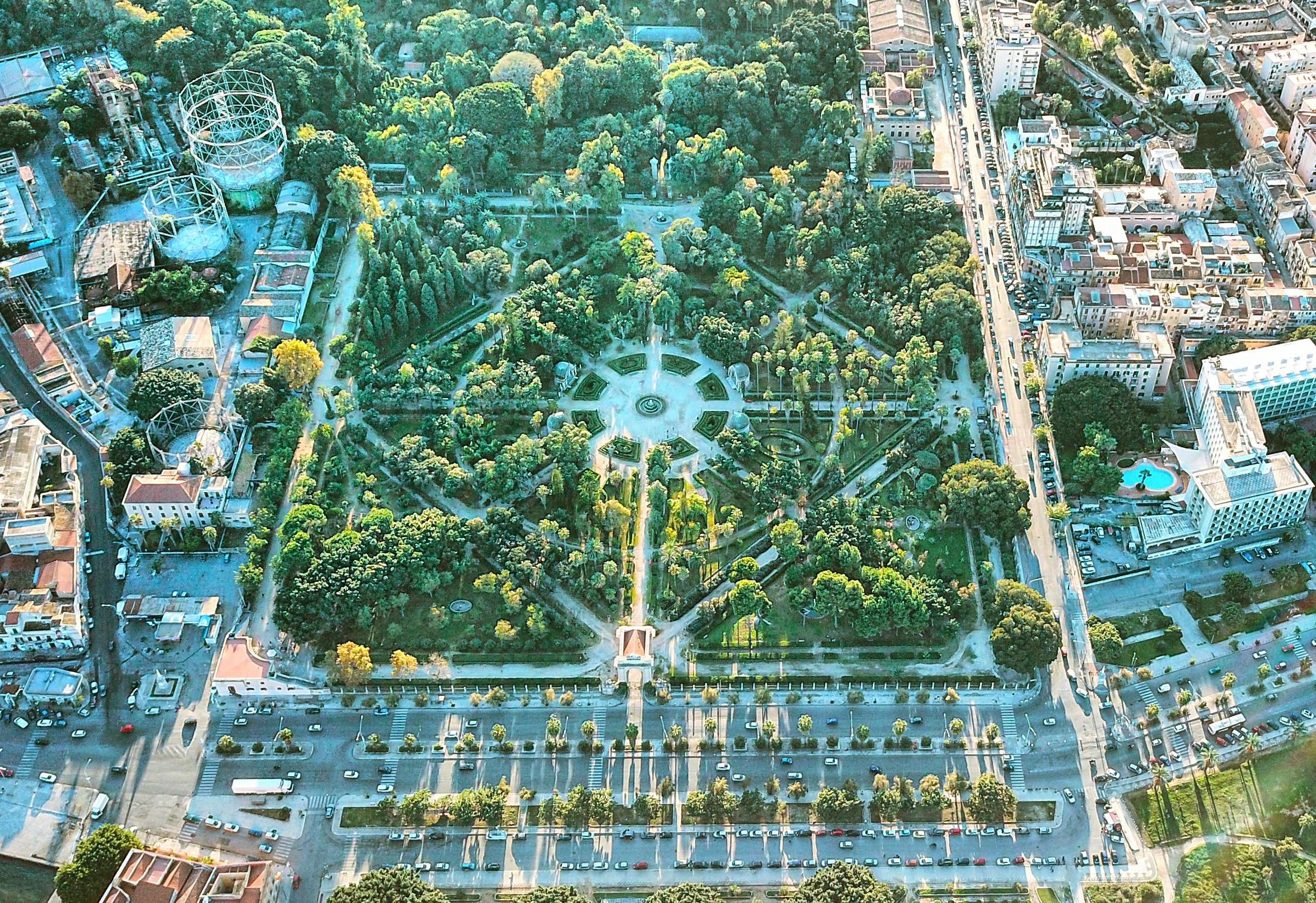Vista panoramica del centro di Palermo, Sicilia.
