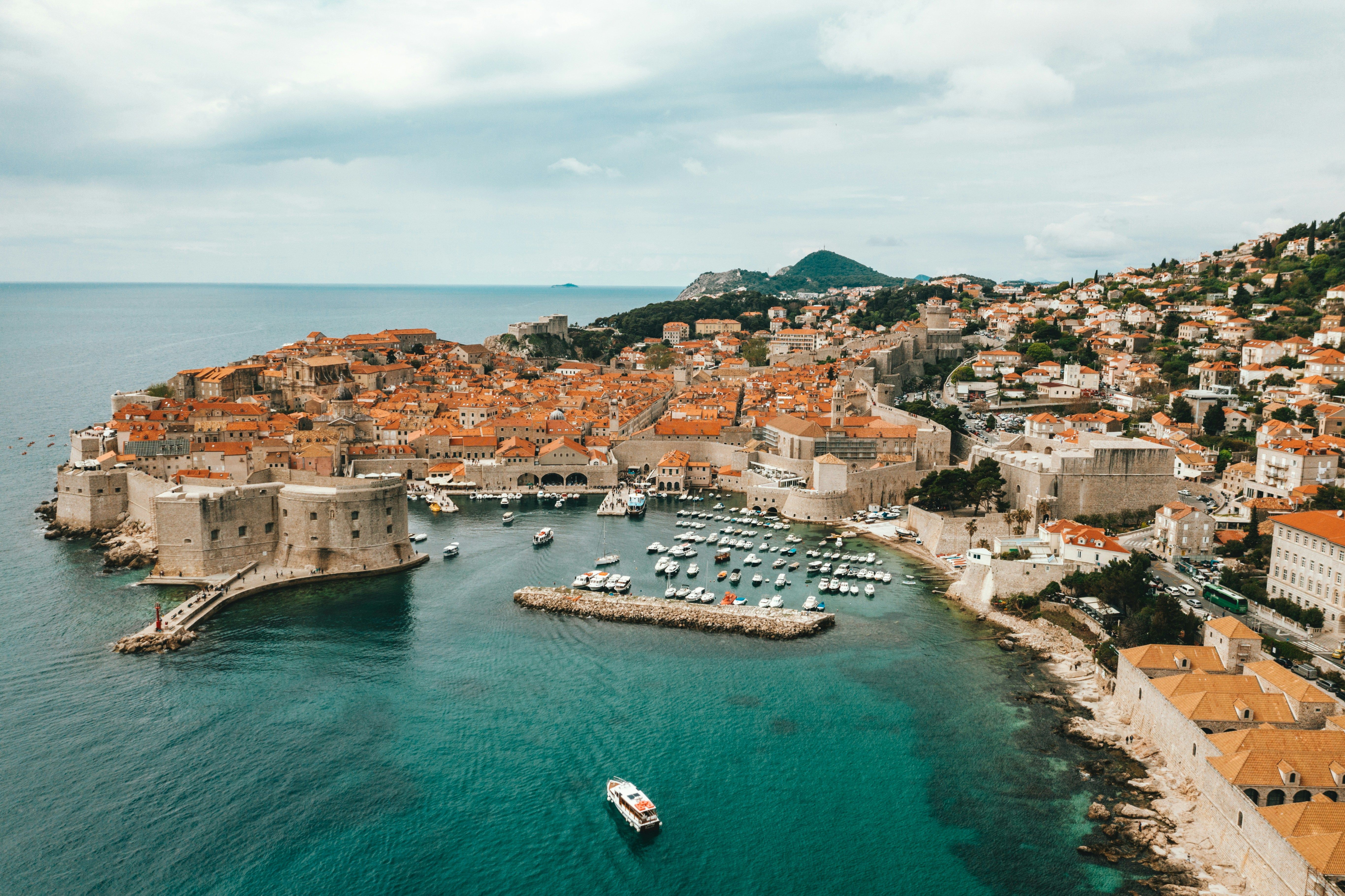 aerial view of Dubrovnik