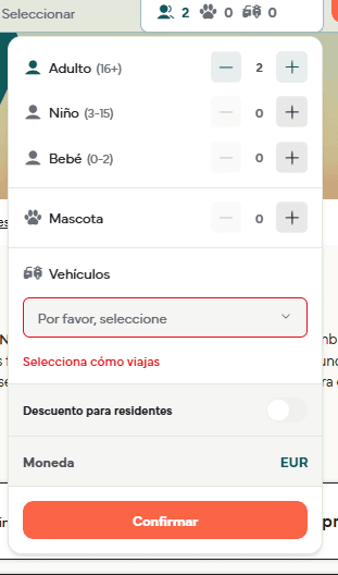 El campo de pasajeros y vehículos con Adulto, Niño, Bebé, mascota, vehículos y moneda