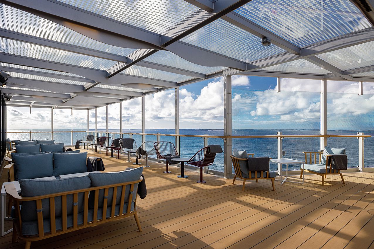 Star terrace on board the Finnlines Finnsirius ship