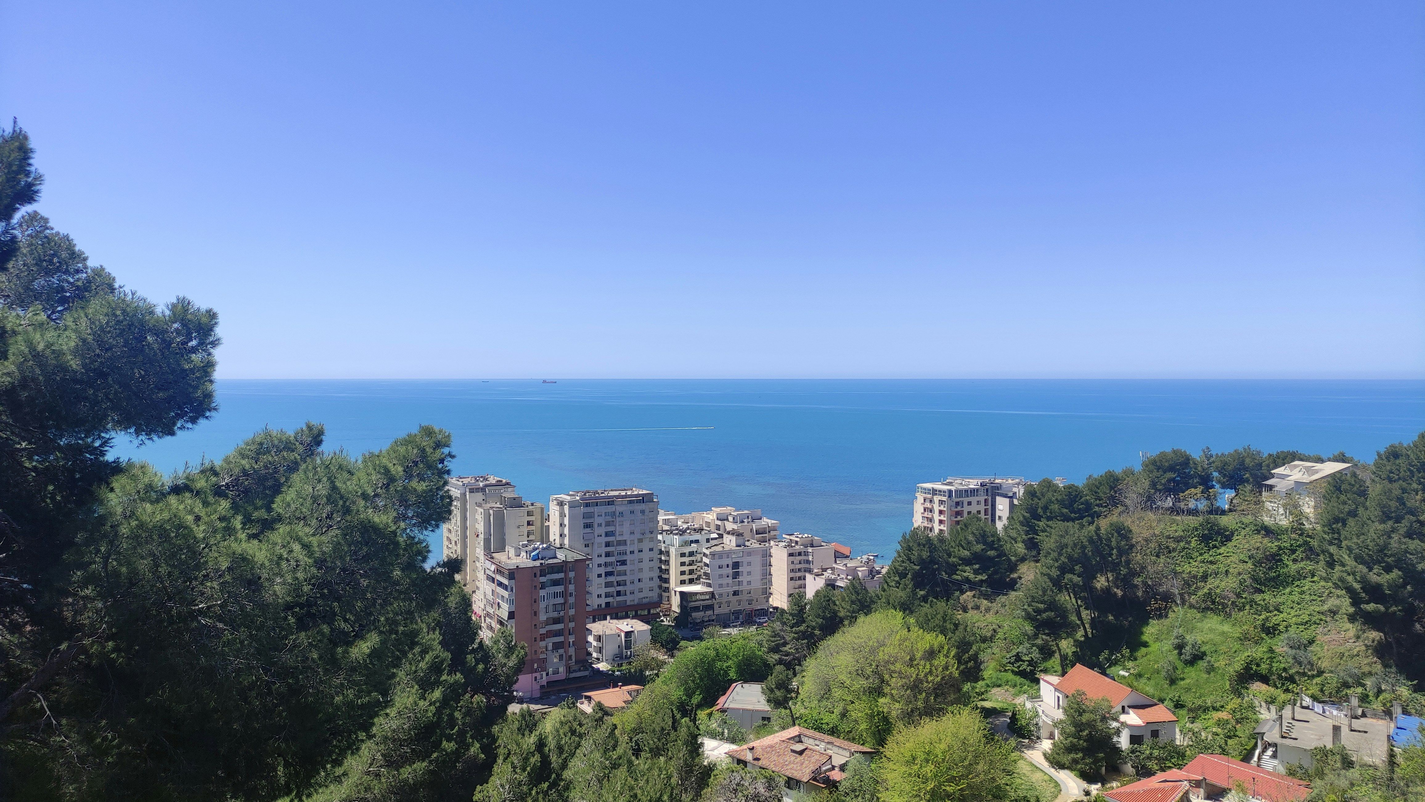 Durres city with the sea in the background